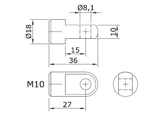 Gasdruckfeder 500 N, X300/300ES/X900/X900J Komet - Pelle
